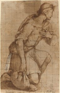 Knielende herder door Jacopo Ligozzi