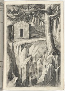 Monastieke Cel van de Zalige Johannes van La Verna (Cella del beato Giovanni della Verna) [plaat T] door Jacopo Ligozzi