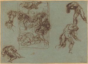 Figurenstudies door Jacopo Palma il Giovane