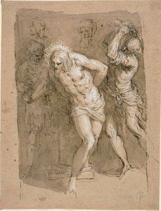 Studie voor de Geseling van Christus door Jacopo Palma il Giovane