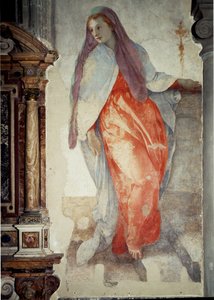 Annunciatie (detail) door Jacopo Pontormo
