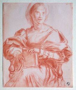 Zittende dame
