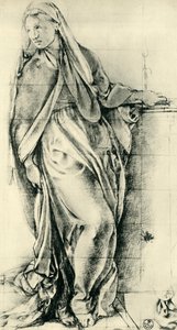 Schets van de Maagd Maria voor een Annunciatie door Jacopo Pontormo