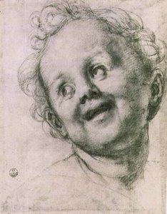 Studie van een putto voor de 