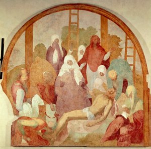 De kruisafneming (detail) door Jacopo Pontormo