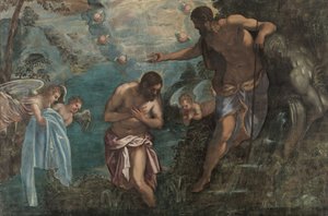 Doop van Christus door Jacopo Robusti Tintoretto