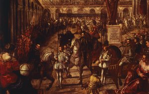 Philip II ontvangen door Francesco Gonzaga in Mantua