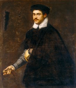 Portret van een jonge man door Jacopo Robusti Tintoretto