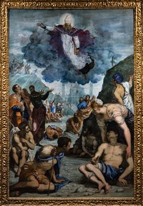 St. Augustinus geneest de lamme door Jacopo Robusti Tintoretto