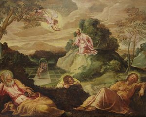 De doodsangst in de tuin door Jacopo Robusti Tintoretto