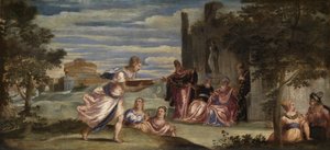 De Beproeving van Tuccia, c.1555 door Jacopo Robusti Tintoretto