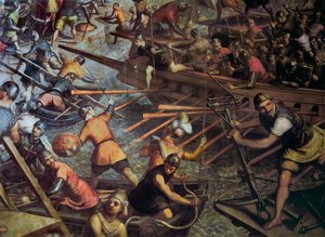 De verovering van Constantinopel in 1204 (Episode van de 4e kruistocht) (Detail)