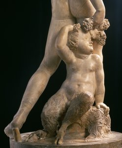 Bacchus, detail van onderste helft, beeldhouwwerk door Jacopo Sansovino (1486-1570) (marmer) door Jacopo Sansovino