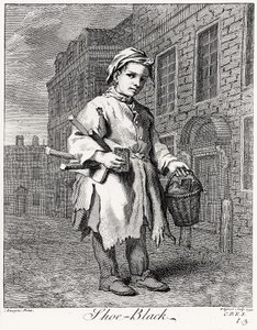 De Schoenpoetser, gegraveerd door Wagner, 1739 door Jacopo after Amiconi