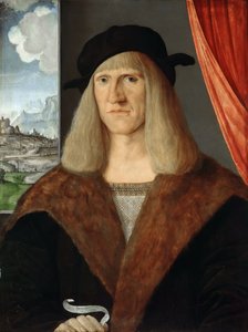 Duits: Bildnis eines Deutschen / Nacktes Liebespaar Portret van een Duitser door Jacopo de