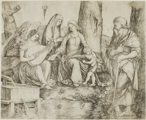 De Heilige Familie door Jacopo de