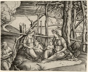De Heilige Familie met St. Elizabeth en de Jonge St. Johannes, ca. 1499-1501