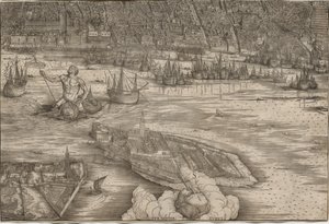 Zicht op Venetië