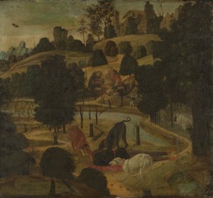 De dood van Actaeon door Jacopo del Sellaio