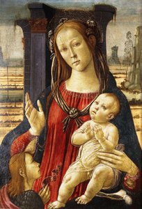 De Madonna en het kind met de jonge Johannes de Doper