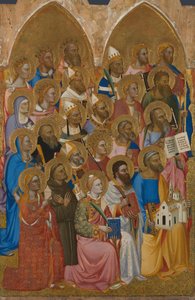 Aanbiddende heiligen van het San Pier Maggiore Altaarstuk, 1371 door Jacopo di Cione