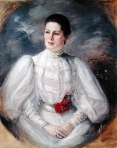 Portret van een vrouw door Jacques Emile Blanche