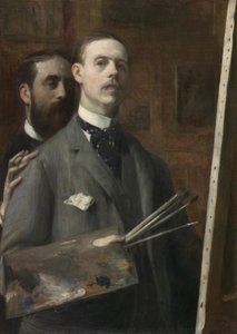 Zelfportret met Raphael de Ochoa door Jacques Emile Blanche