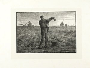 Avond door Jacques Adrien Lavieille
