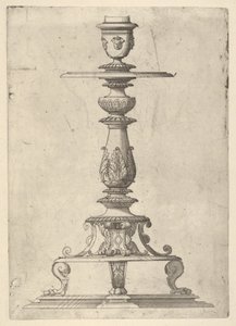 Ontwerp voor een Kandelaar door Jacques Androuet Du Cerceau
