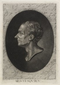 Montesquieu, gegraveerd door Jean-Baptiste de Grateloup, 1768 door Jacques Antoine Dassier