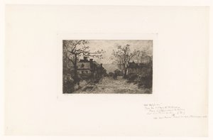 Dorpsstraat met figuren door Jacques Barthélemy Appian (Adolphe)