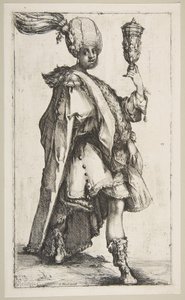 Balthasar, uit Drie Wijzen serie, 1595-1616 door Jacques Bellange