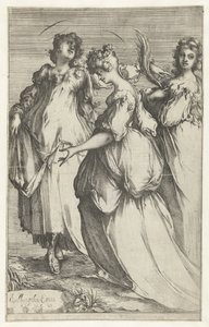 Drie heilige vrouwen door Jacques Bellange
