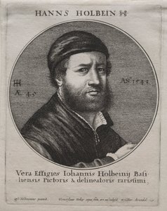Portret van Hans Holbein door Jacques Bellange