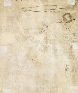 Studie van een been, krul en krabbels, 1610-17