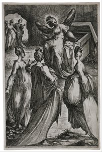 De heilige vrouwen bij het graf door Jacques Bellange