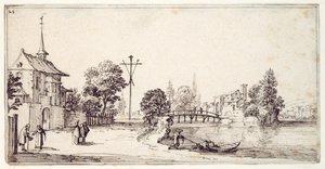 Een weg langs de rivier