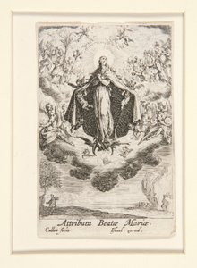 Attributies van de Maagd, nr. 14 uit Het leven van de Maagd door Jacques Callot