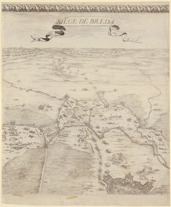 Detail uit "De slag bij Breda" door Jacques Callot