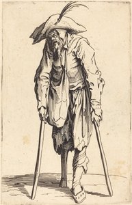 Bedelaar met houten been door Jacques Callot