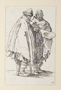 Blinde man en zijn metgezel, uit De bedelaars door Jacques Callot