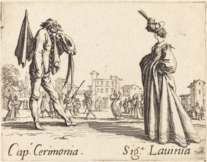 Kapitein Cerimonia en Siga. Lavinia door Jacques Callot