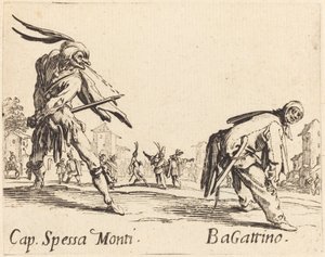 Kapitein Spessa Monti en Bagattino door Jacques Callot