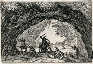 Caprices van verschillende figuren door Jacques Callot