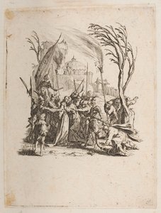 Christus overgeleverd aan de Joden, nr. 4 van 11 uit La Petite Passion door Jacques Callot