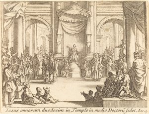 Christus in Gesprek met de Dokters door Jacques Callot