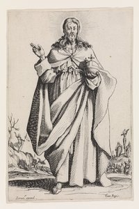 Christus uit Les Grands Apôtres, 1631 door Jacques Callot