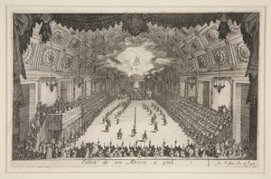 Gevecht bij de Barrière, Intocht van zijn Hoogheid te voet door Jacques Callot
