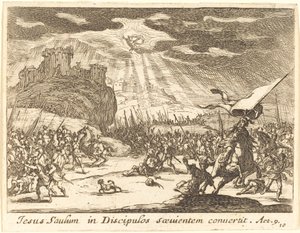 Bekering van Paulus door Jacques Callot