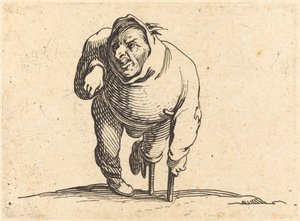 Kreupel met Kruk en Houten Been door Jacques Callot